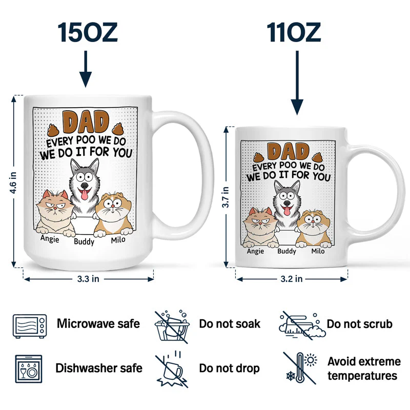 Dad Every Poo I Do - Personalized Mug - Image 4