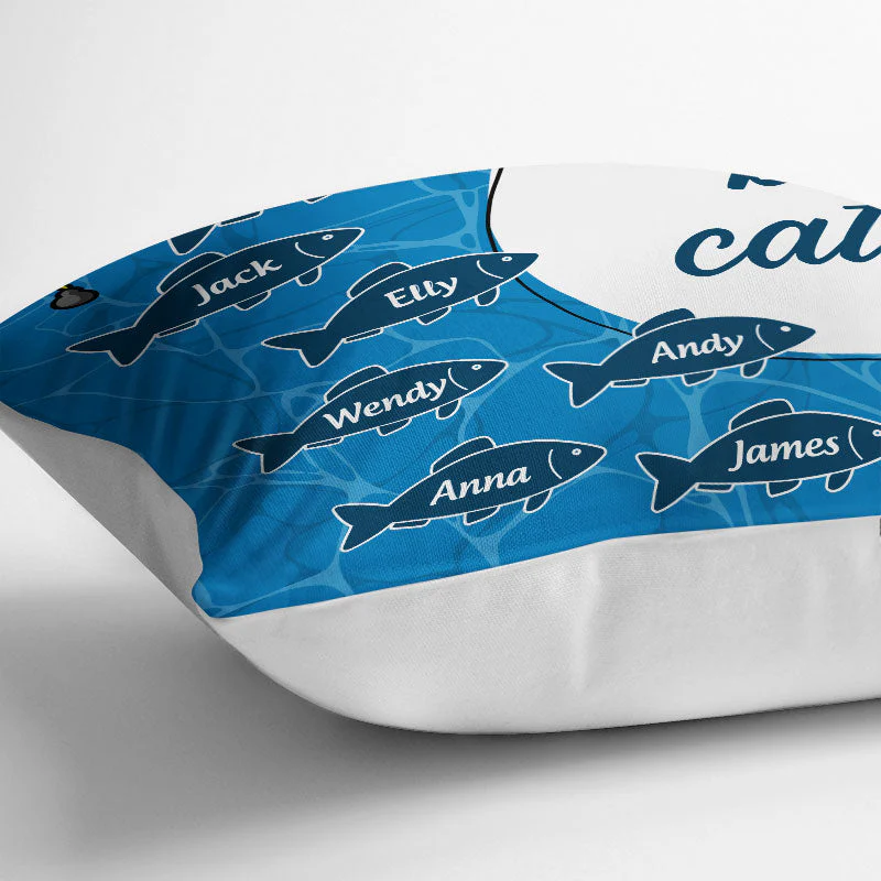 Dad Grandpa Best Catches - Gift For Family - Personalized Custom Pillow - Image 3