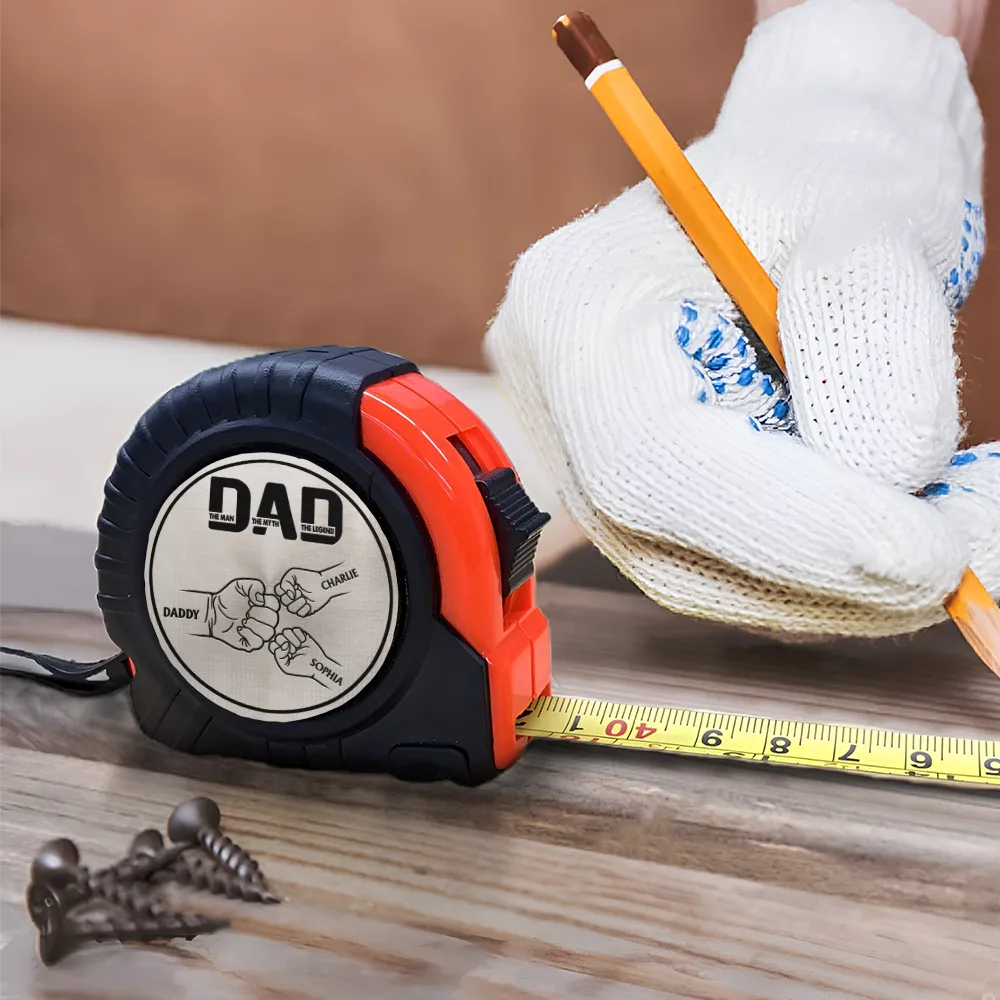 Dad Grandpa The Man The Myth The Legend - Personalized Tape Measure - Image 4