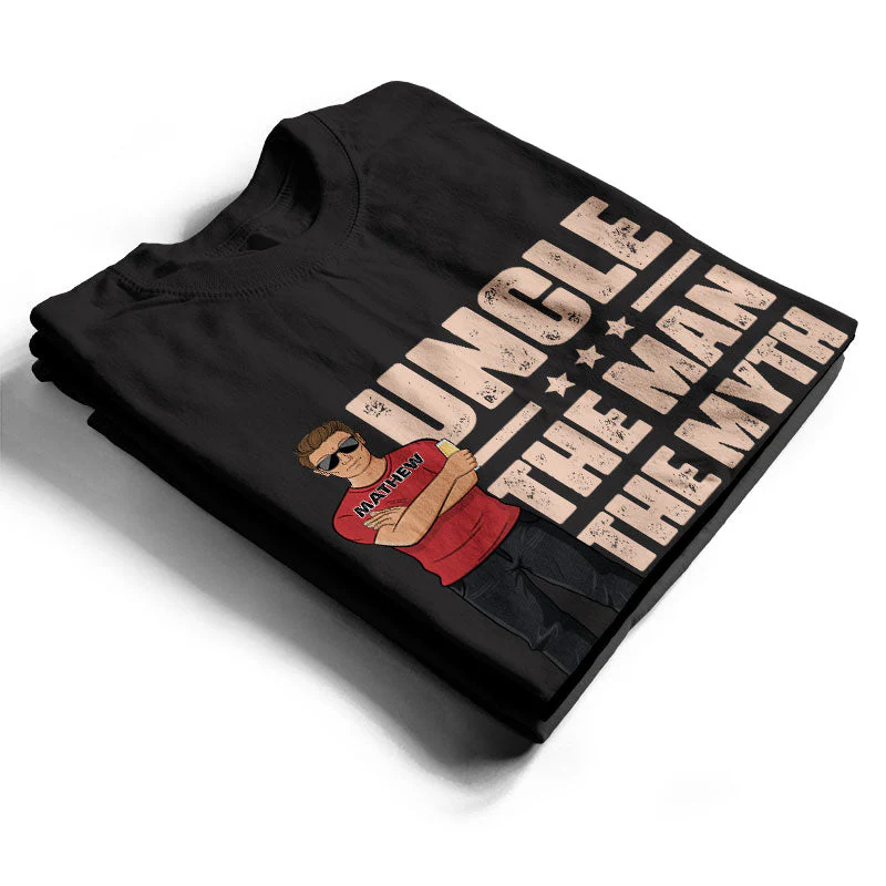 Dad Grandpa Uncle The Man The Myth The Legend - Gift For Family - Personalized Custom T Shirt - Image 2