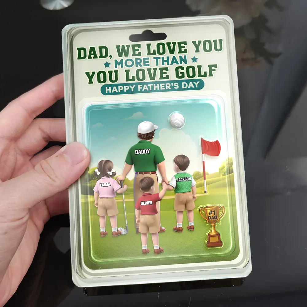 Dad I Love You More Than You Love Golf - Personalized Custom Shaped Acrylic Plaque - Image 2