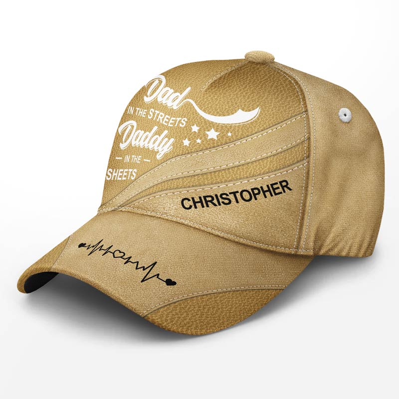 Dad In The Streets Daddy In The Sheets - Personalized Classic Cap - Image 2