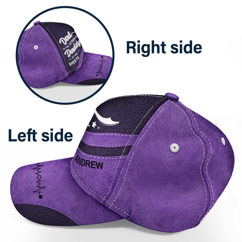 Dad In The Streets Daddy In The Sheets - Personalized Classic Cap - Image 3