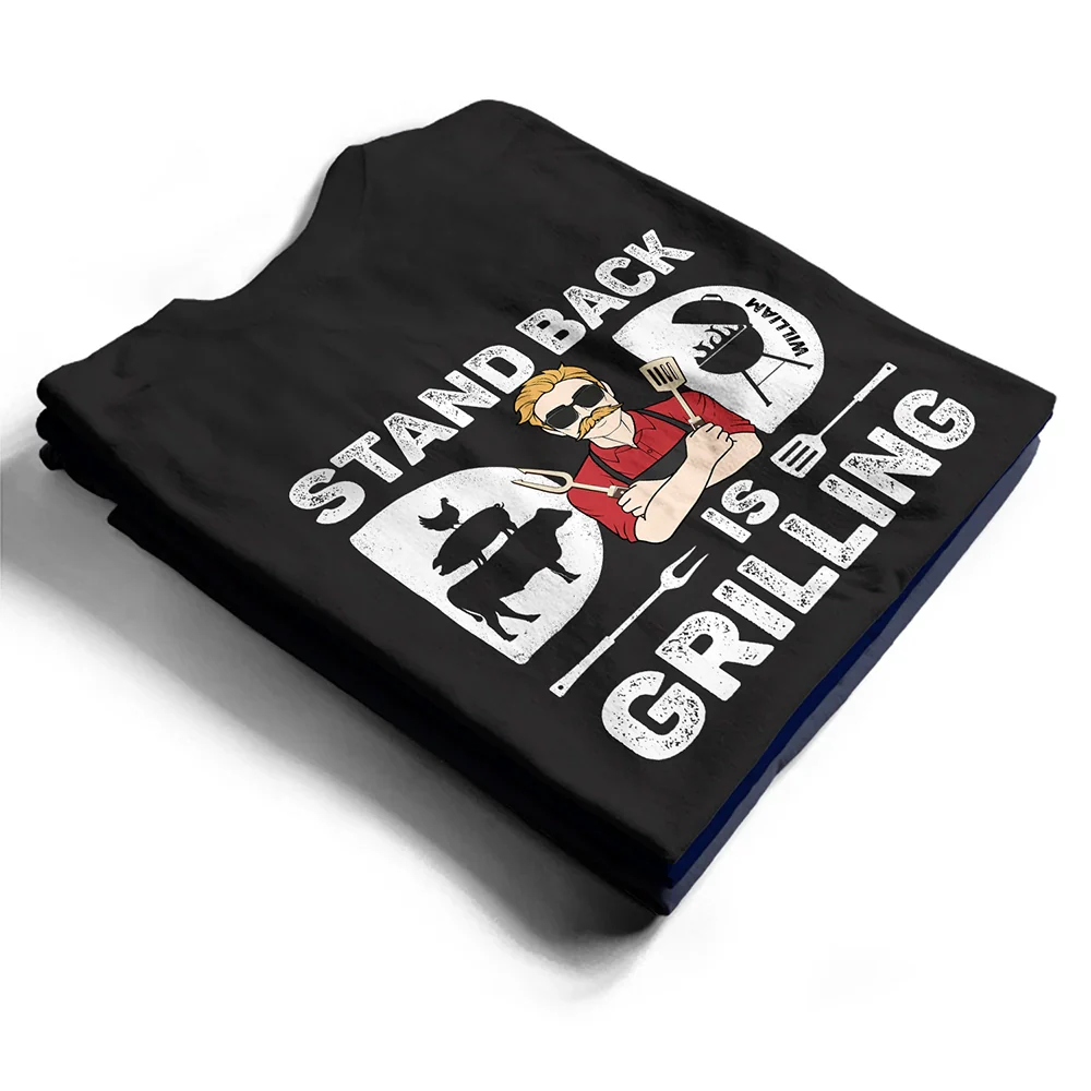 Dad Is Grilling - Personalized T Shirt - Image 2