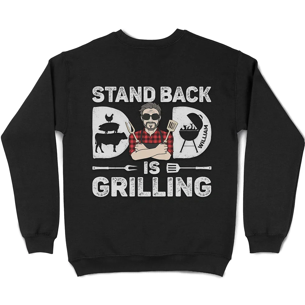 Dad Is Grilling - Personalized T Shirt - Image 4