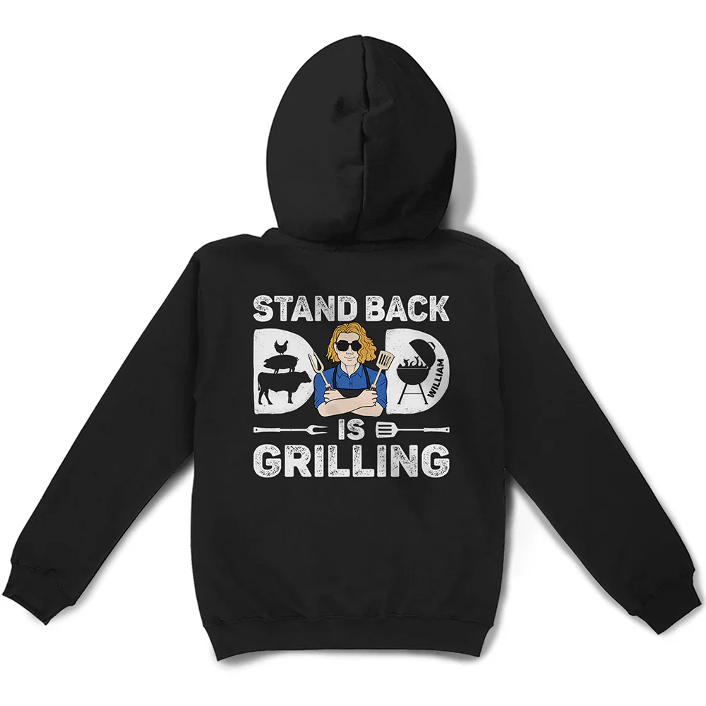 Dad Is Grilling - Personalized T Shirt - Image 5