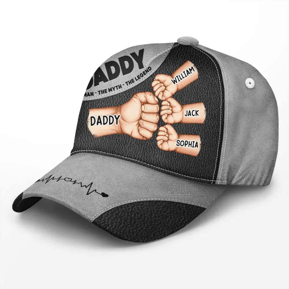 Dad Papa The Man The Myth The Legend - Personalized Classic Cap - Image 2