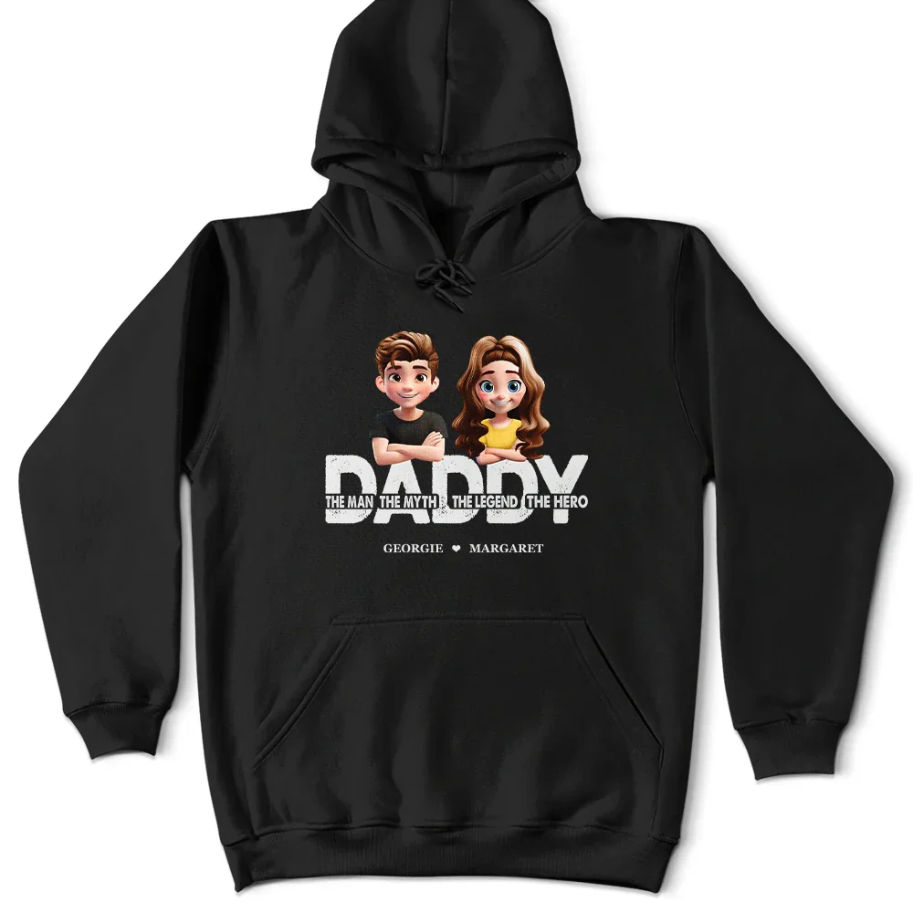 Dad Papa The Man The Myth The Legend - Personalized T Shirt - Image 6