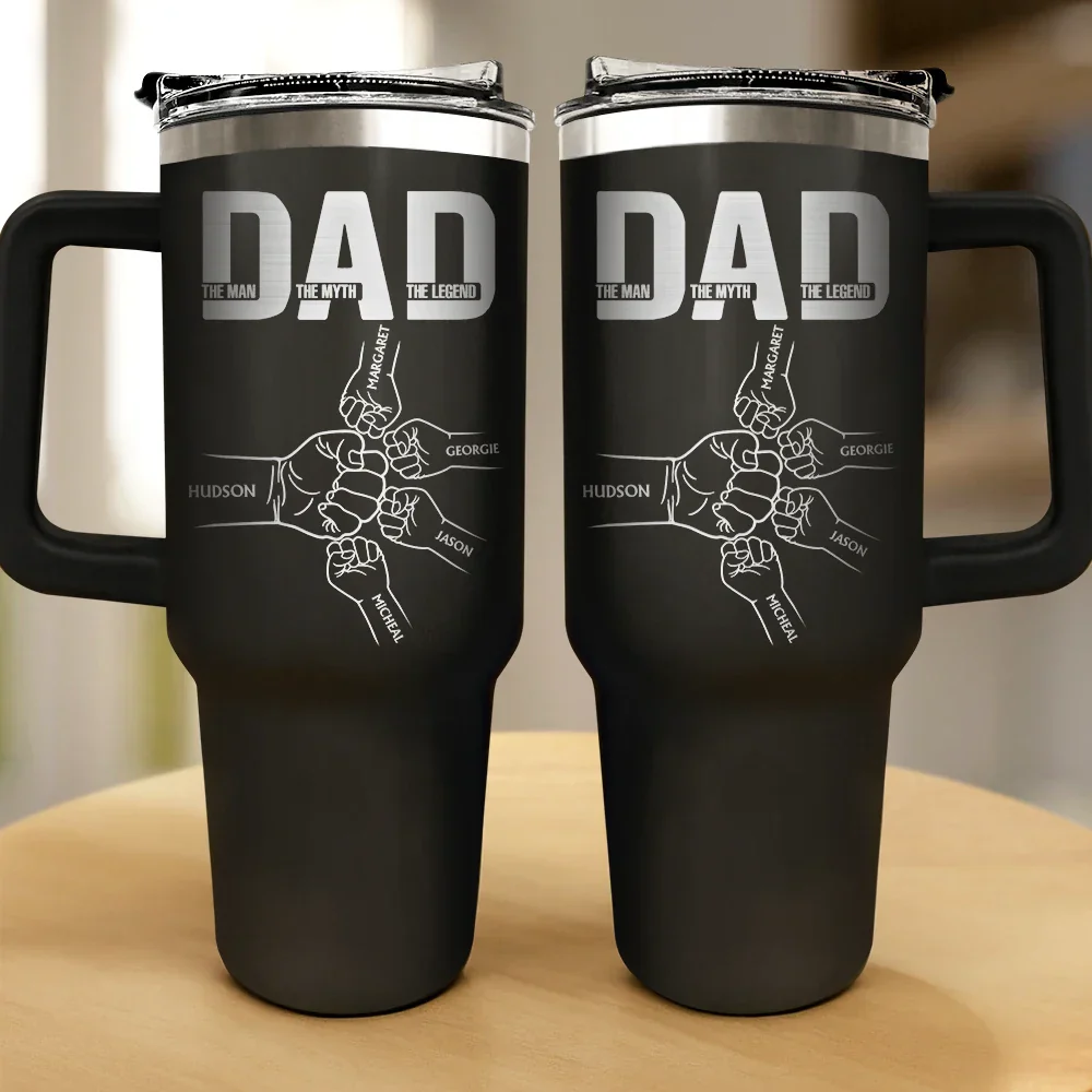 Dad The Man The Myth The Legend - Personalized Engraved 40oz Tumbler - Image 2