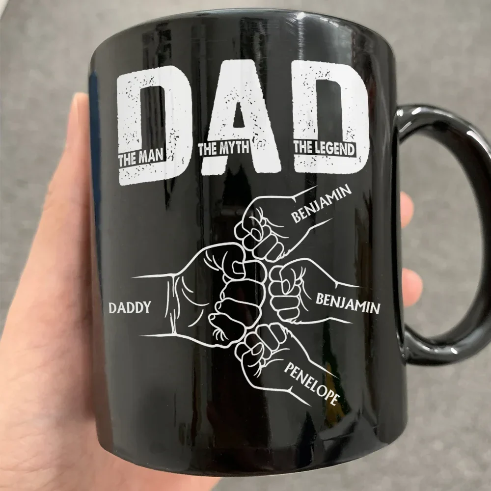 Dad The Man The Myth The Legend - Personalized Mug - Image 2
