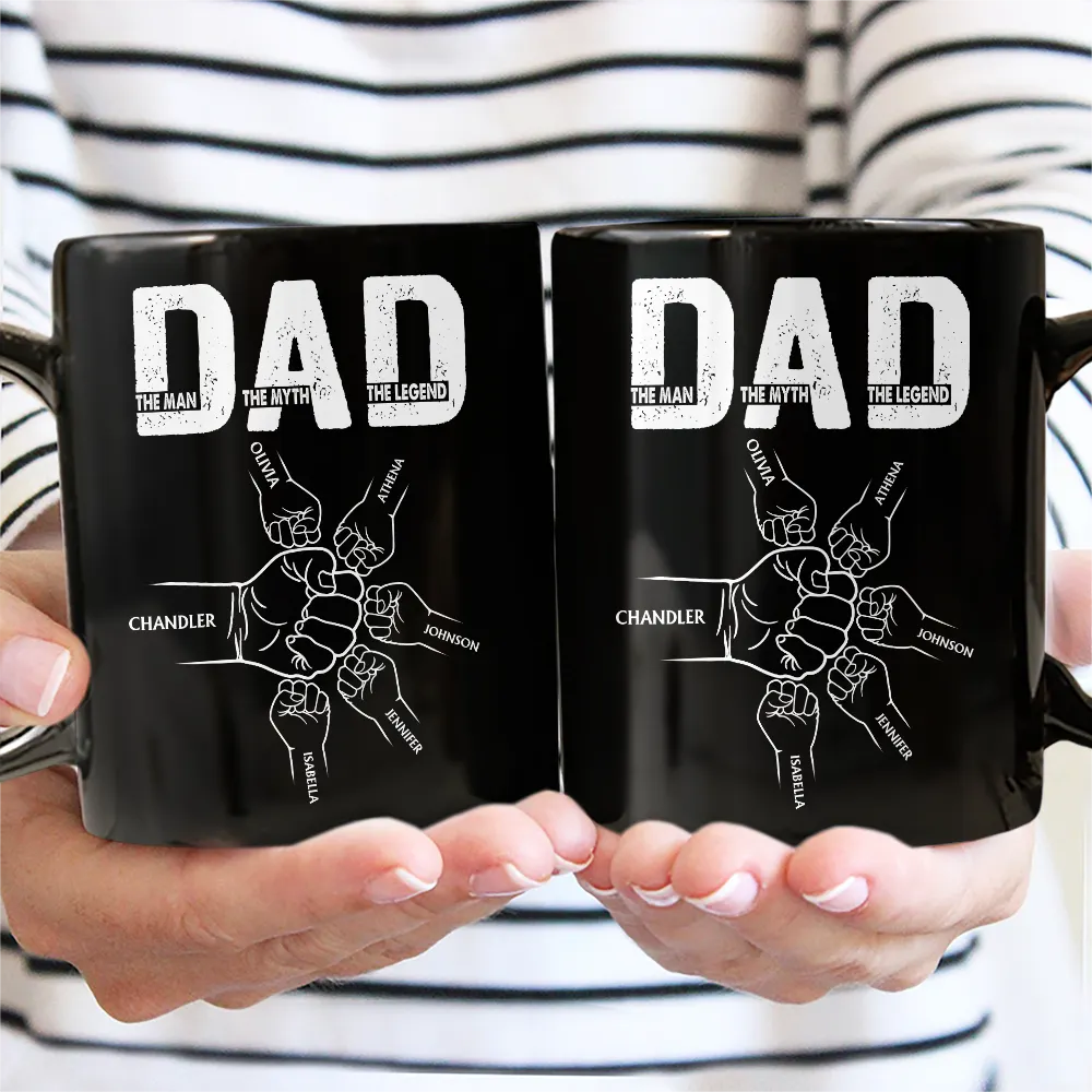 Dad The Man The Myth The Legend - Personalized Mug - Image 4