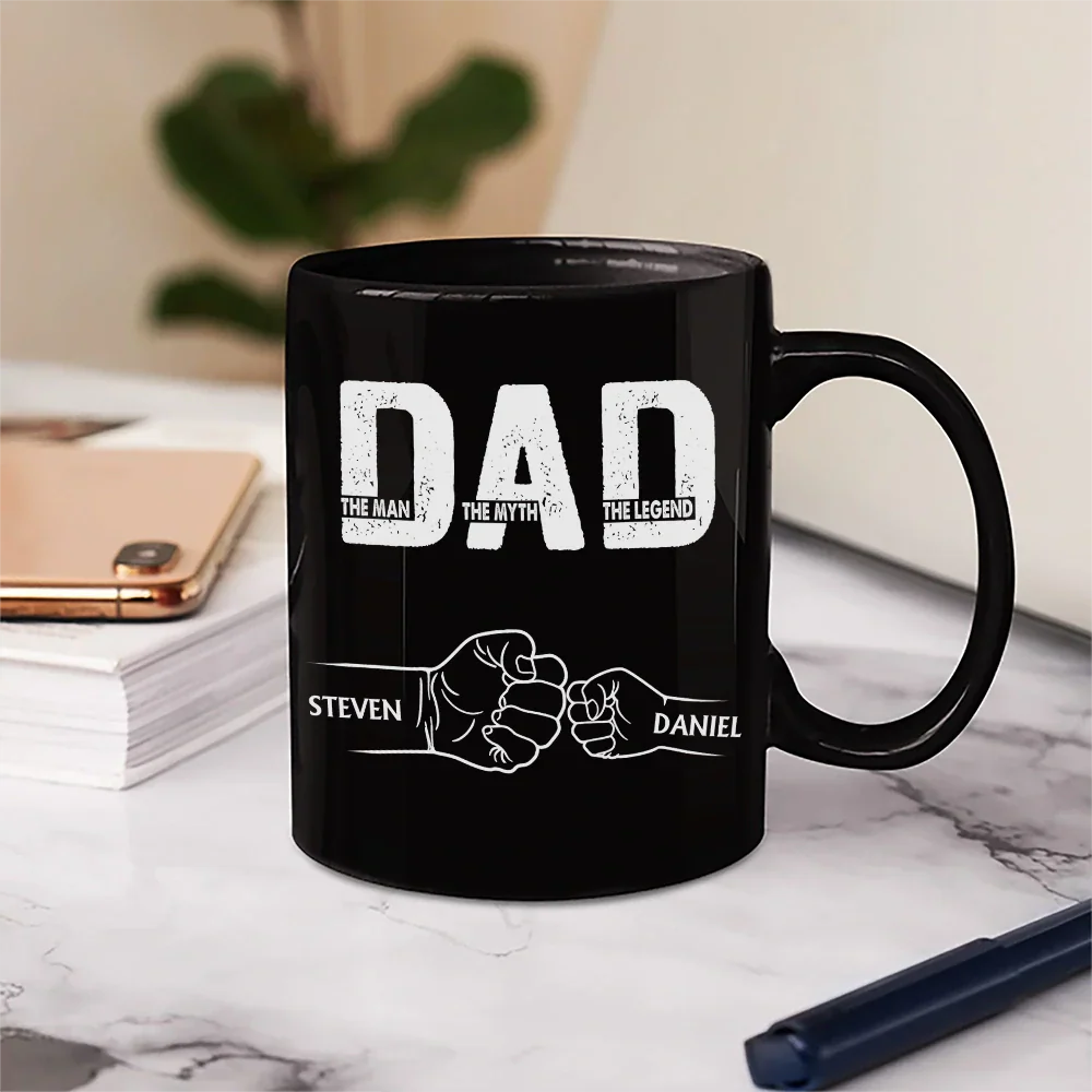 Dad The Man The Myth The Legend - Personalized Mug - Image 6