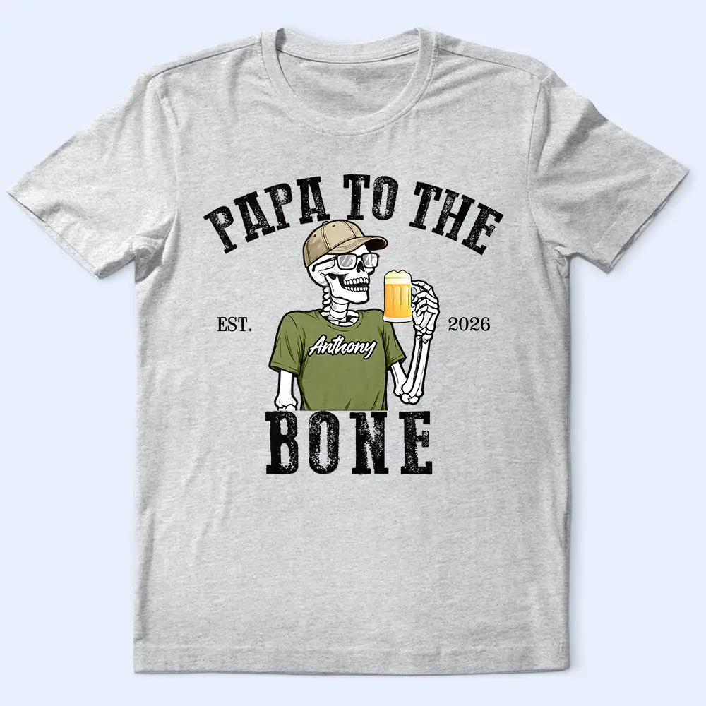 Dad To The Bone - Personalized T Shirt - Image 2