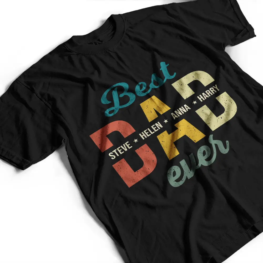 Dad We Love You - Personalized T Shirt - Image 3