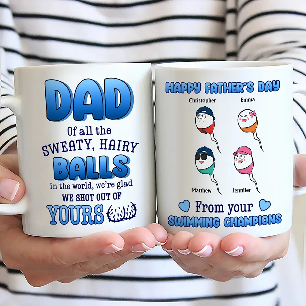 Dad We're Glad We Shot Out Of Yours - Personalized Mug - Image 2