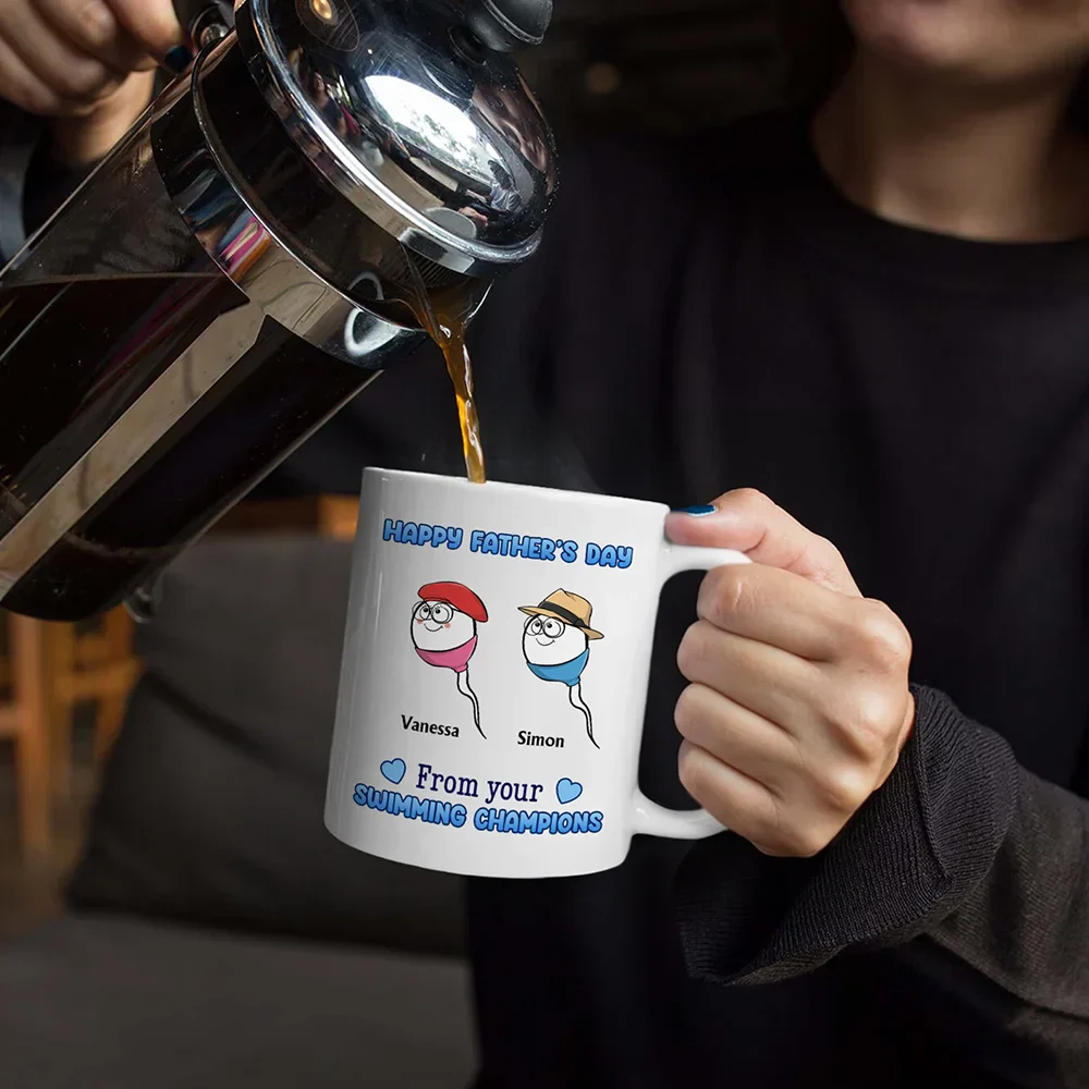 Dad We're Glad We Shot Out Of Yours - Personalized Mug - Image 5