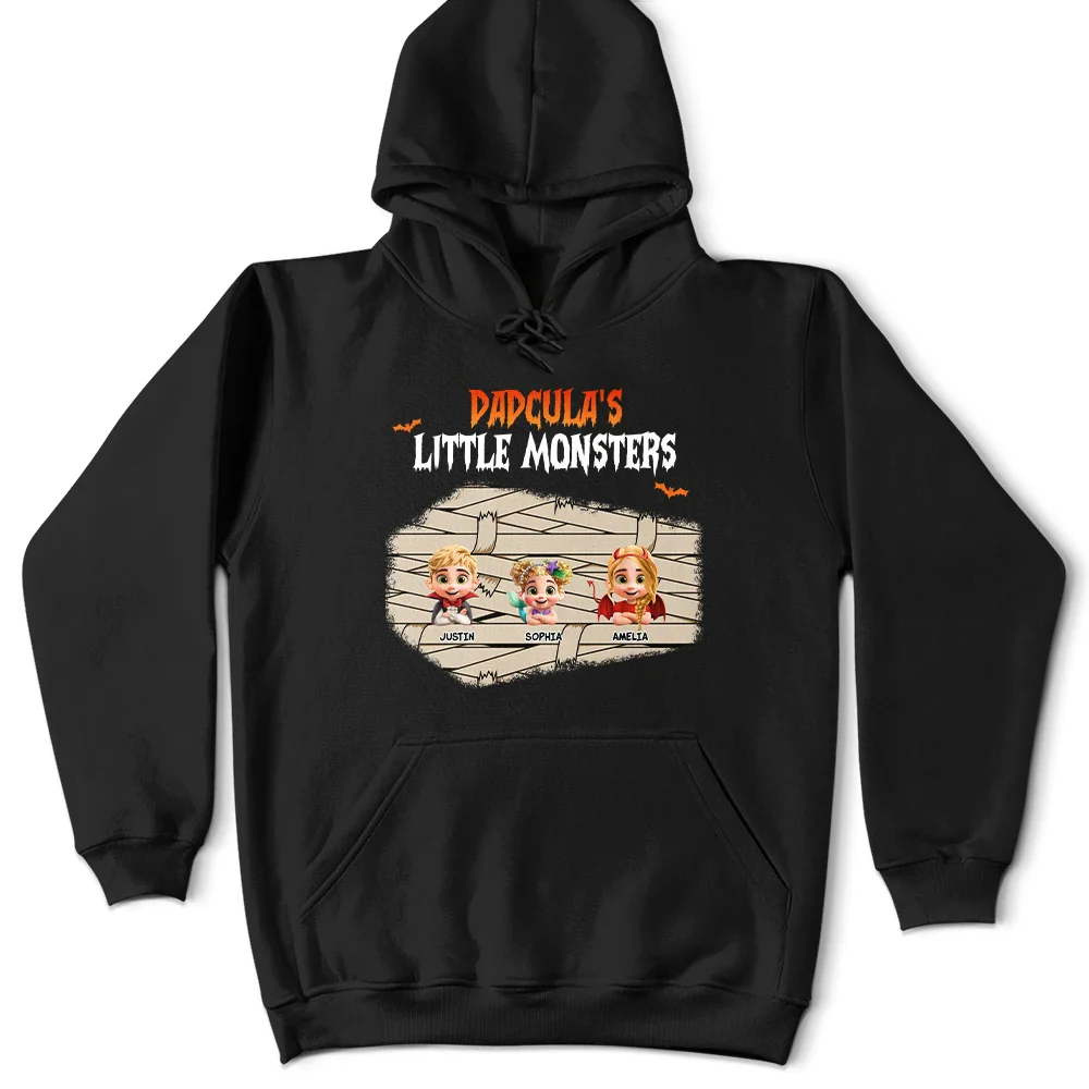 Dadcula Momster Ghoulma Of Little Monsters - Personalized T Shirt - Image 4