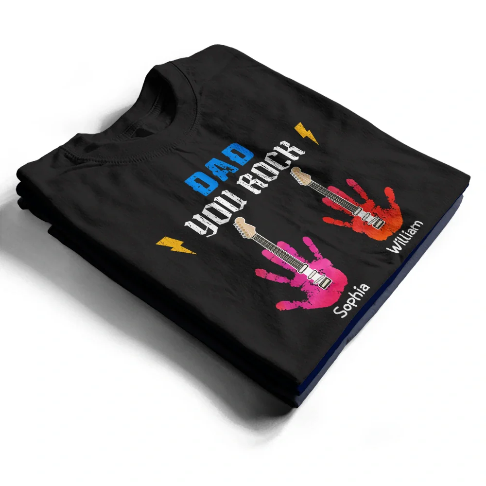 Daddy Grandpa You Rock - Personalized T Shirt - Image 2