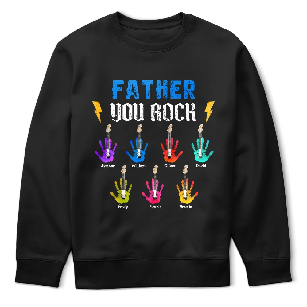 Daddy Grandpa You Rock - Personalized T Shirt - Image 5