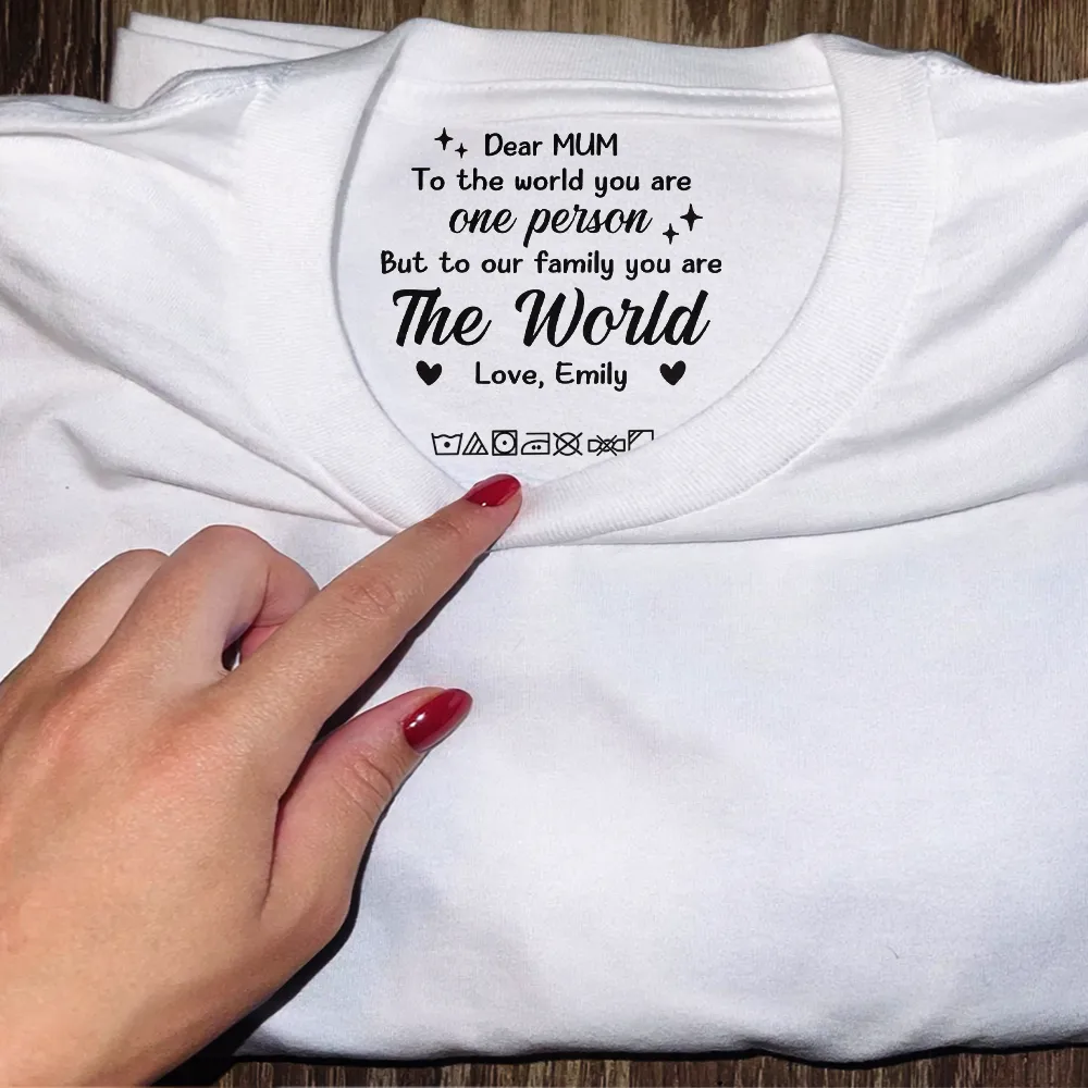 Daddy Mommy You Are The World - Personalized T Shirt - Image 5