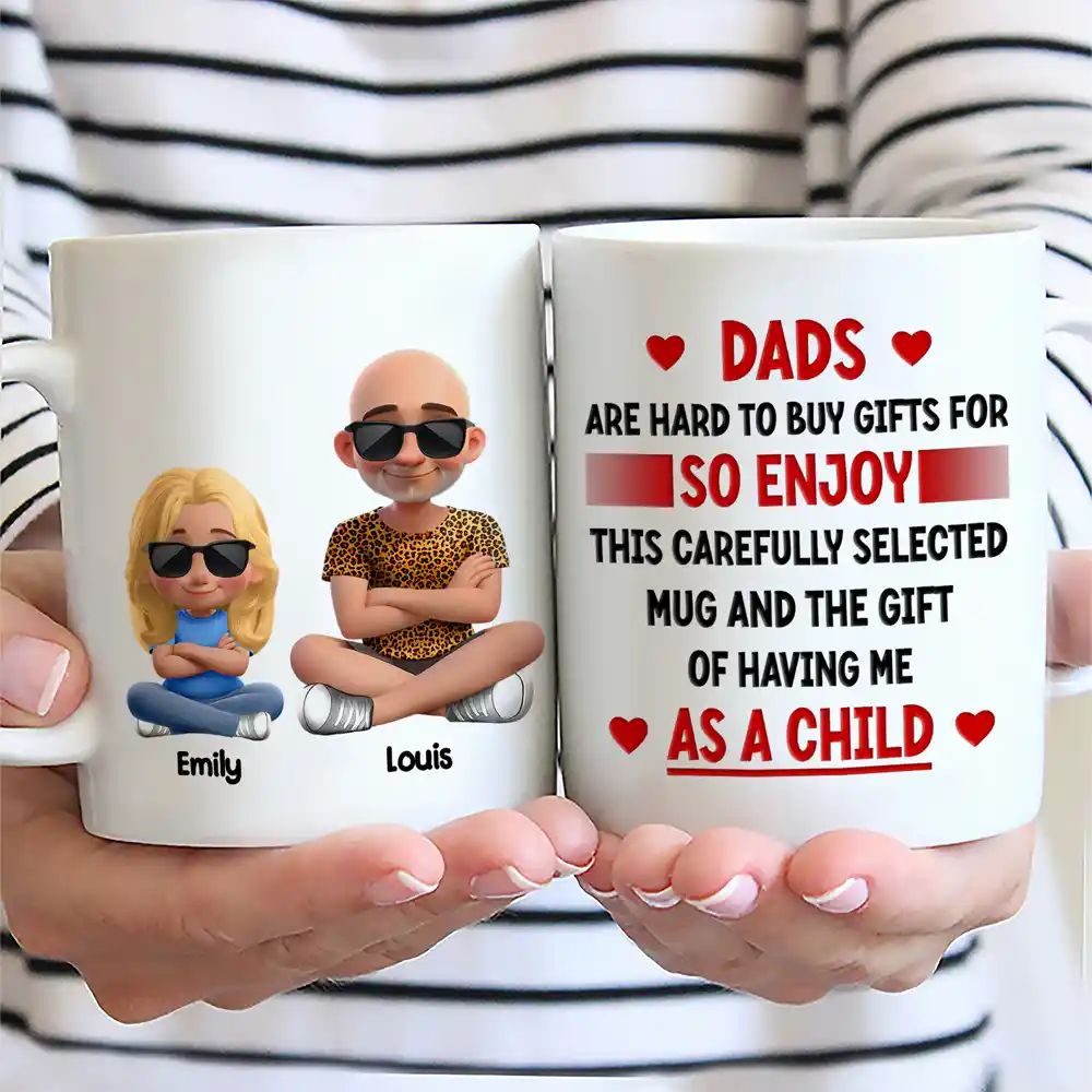 Dads Are Hard to Buy Gifts For 3D Effect - Personalized Mug - Image 2