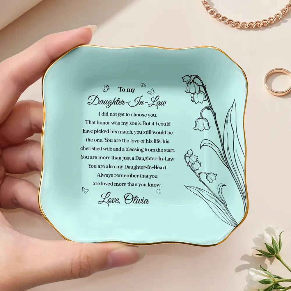 Daughter-In-Law You Are Also My Daughter-In-Heart - Personalized Ring Dish - Image 3