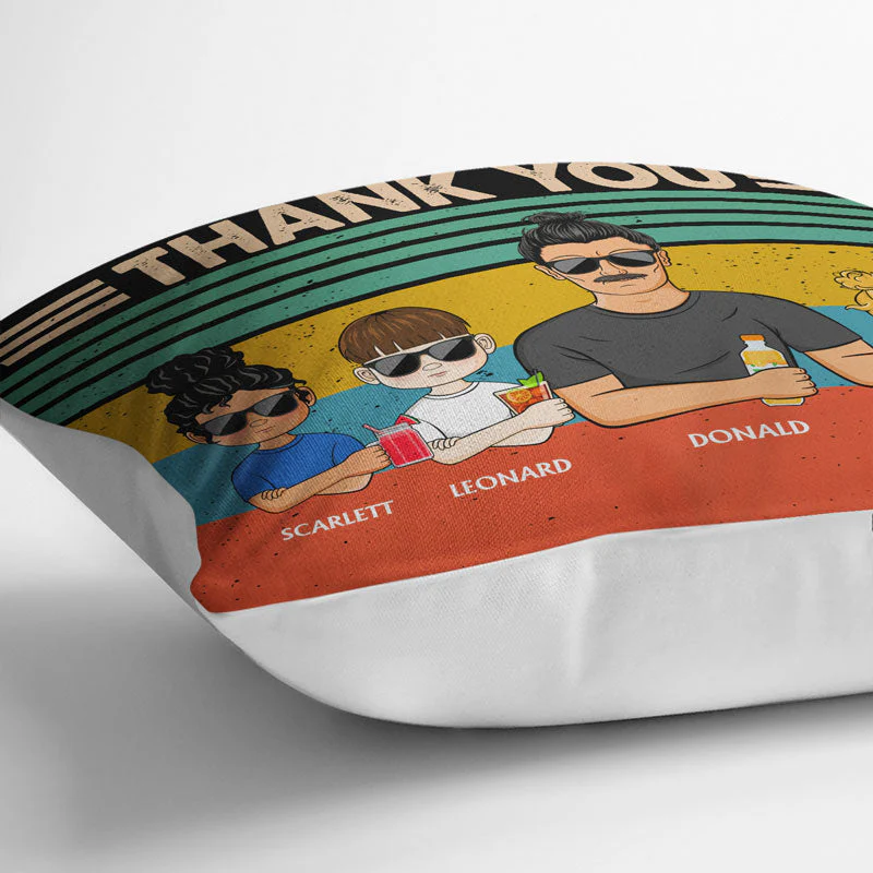 Dear Dad Great Job We're Awesome Thank You Young - Father Gift - Personalized Custom Pillow - Image 3