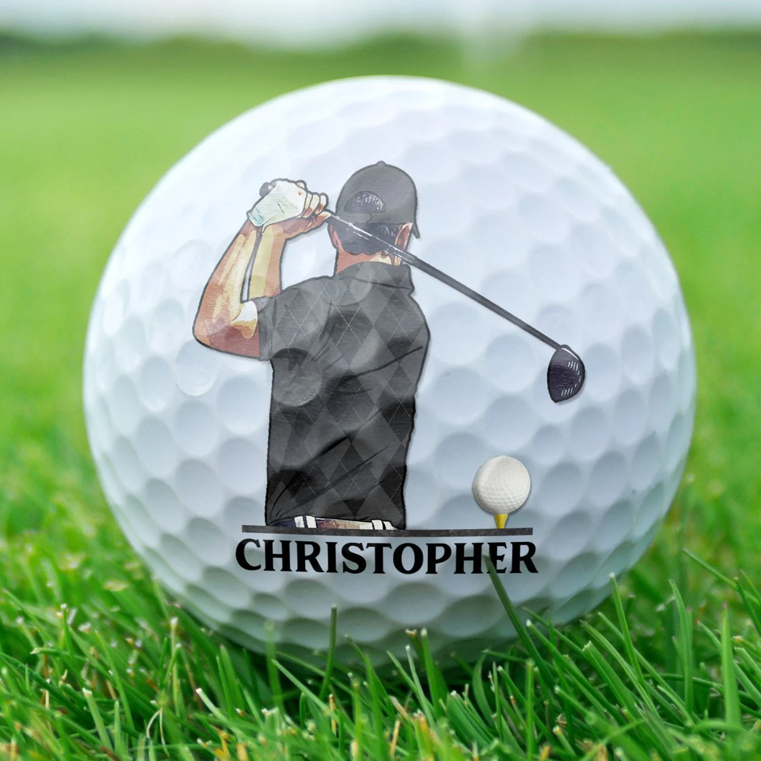 Dear Dad Thank You For Taking Me To The Golf Course - Gift For Father, Golfer - Personalized Golf Ball - Image 2