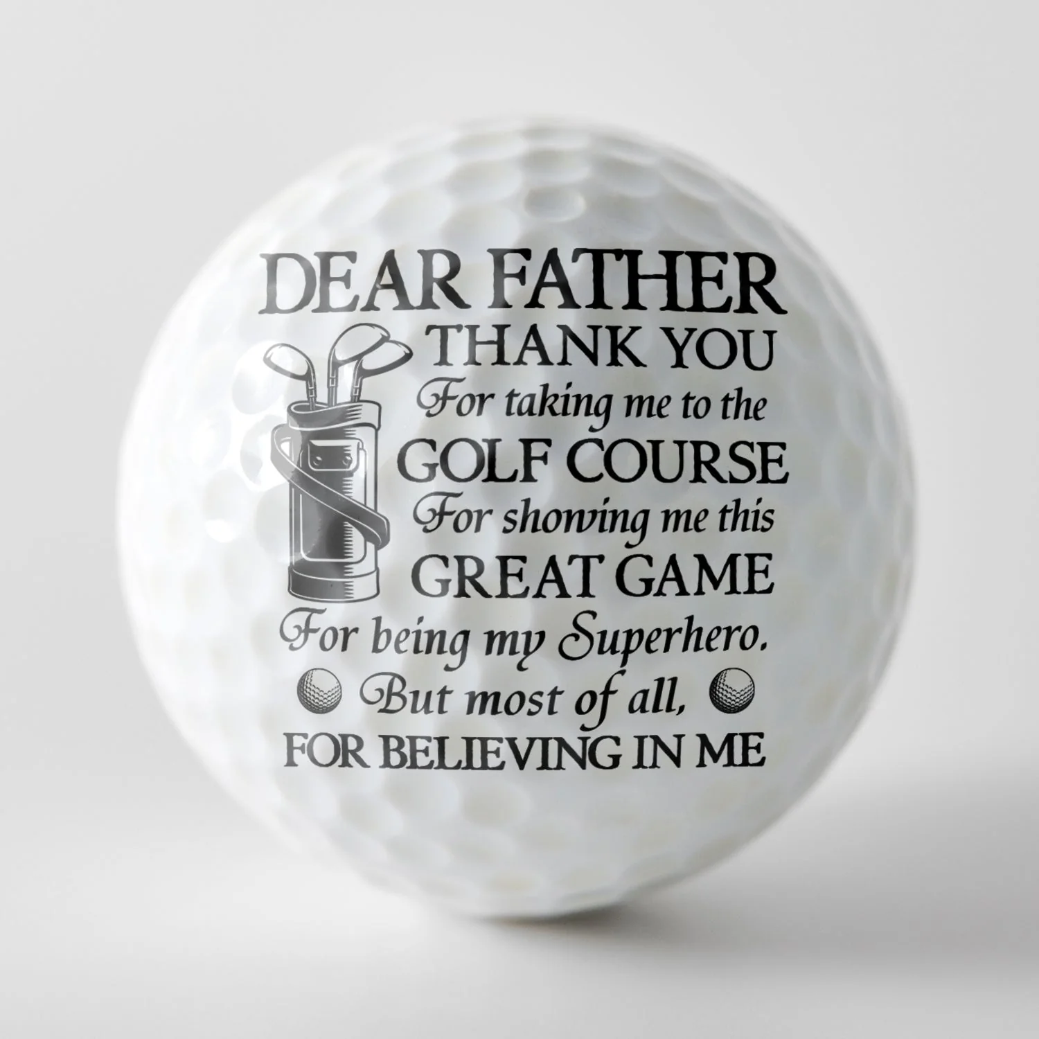 Dear Dad Thank You For Taking Me To The Golf Course - Gift For Father, Golfer - Personalized Golf Ball - Image 3