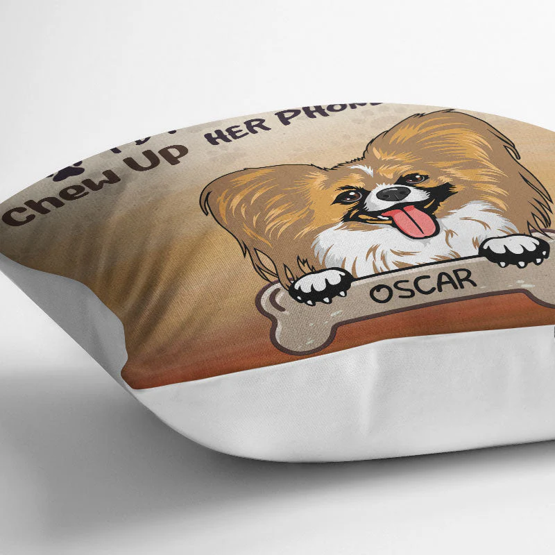 Dear Dog Dad Thank You For Being My Daddy - Dog Lovers Gift - Personalized Custom Pillow - Image 3