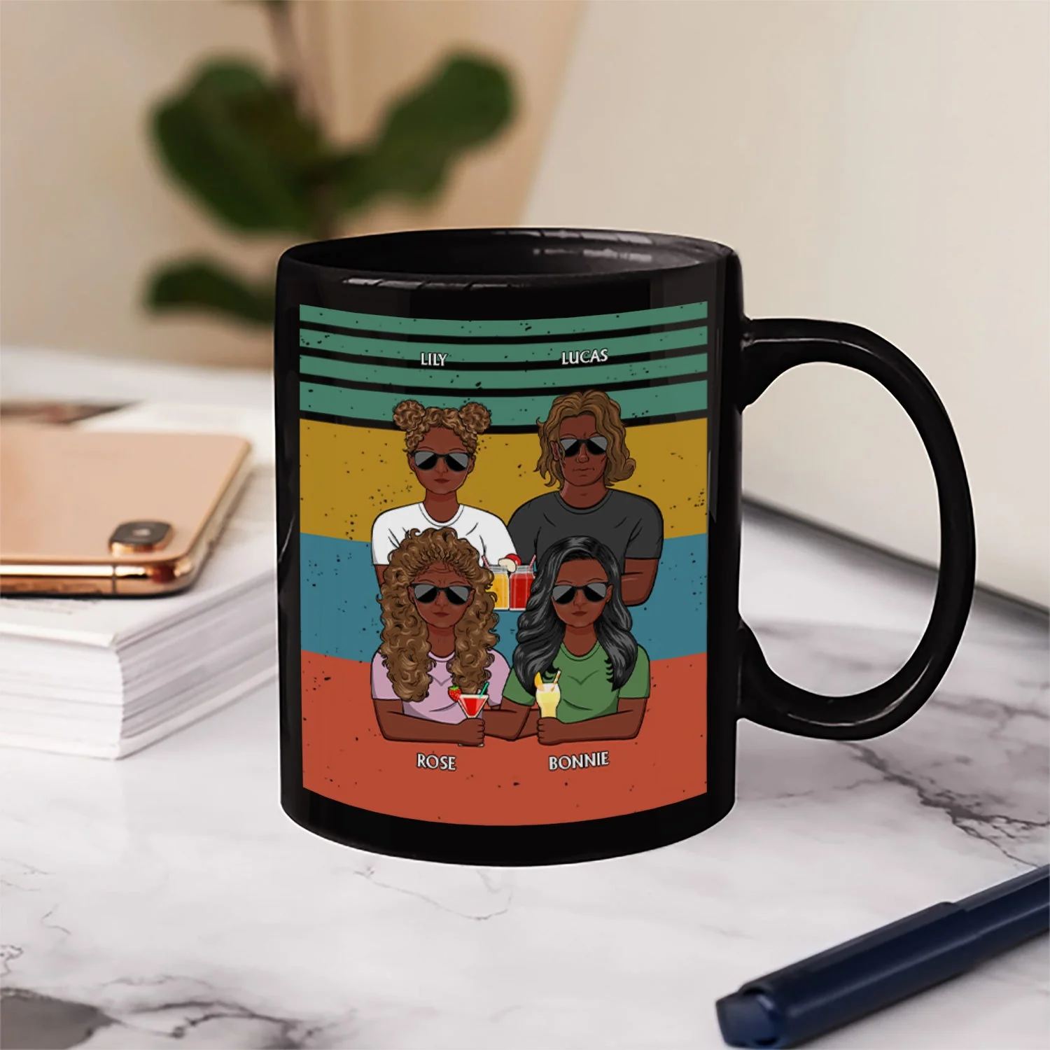 Dear Mom Great Job We're Awesome Thank You - Birthday, Loving Gift For Mother, Grandma, Grandmother - Personalized Custom Black Mug - Image 3