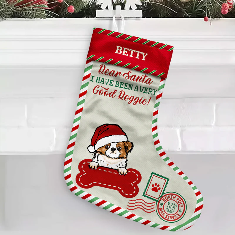 Dear Santa I've Been A Very Good Doggie - Christmas Gift For Dog Lovers - Personalized Custom Christmas Stocking - Image 2