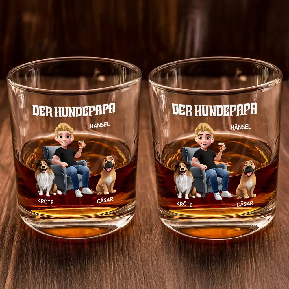Der Hundepapa - Personalisiertes Whiskyglas - Image 2