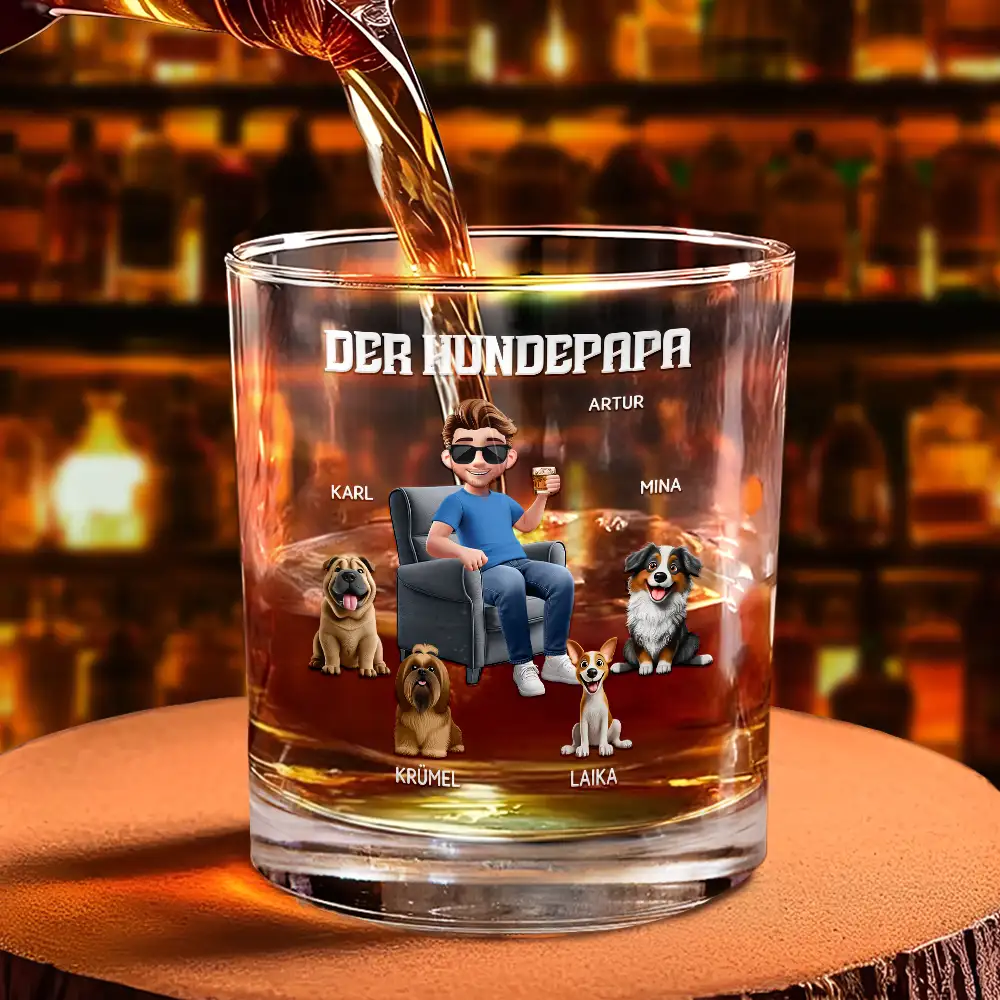 Der Hundepapa - Personalisiertes Whiskyglas - Image 4