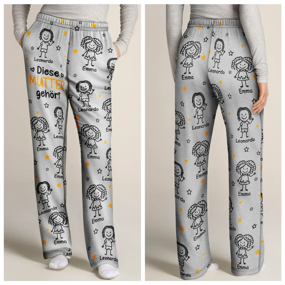 Dieser Großvater Diese Großmutter Dieser Vater Diese Mutter Gehört - Personalisiertes Pyjamahose - Image 3