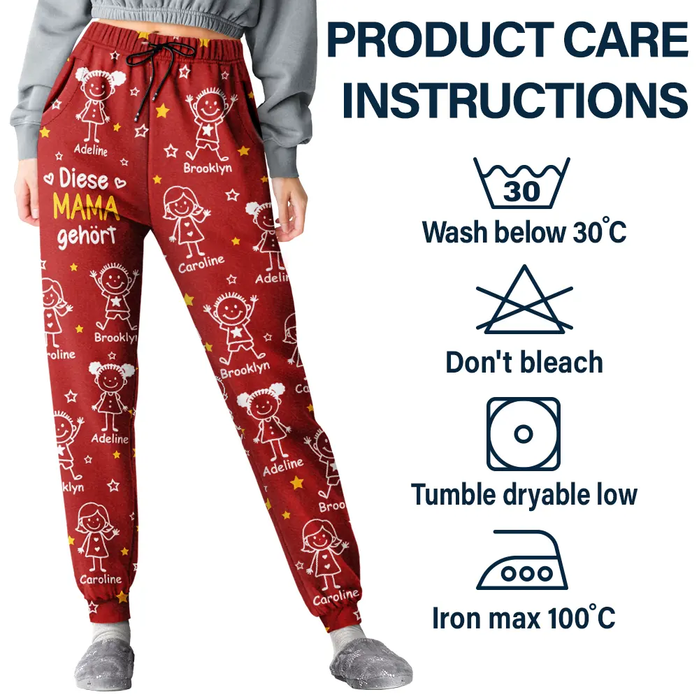 Dieser Großvater Diese Großmutter Dieser Vater Diese Mutter Gehört - Personalisiertes Pyjamahose - Image 5