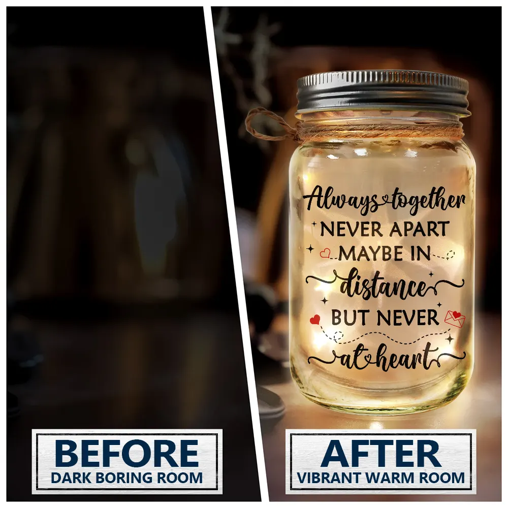 Distance Means So Little When Someone Means So Much - Personalized Mason Jar Light - Image 4