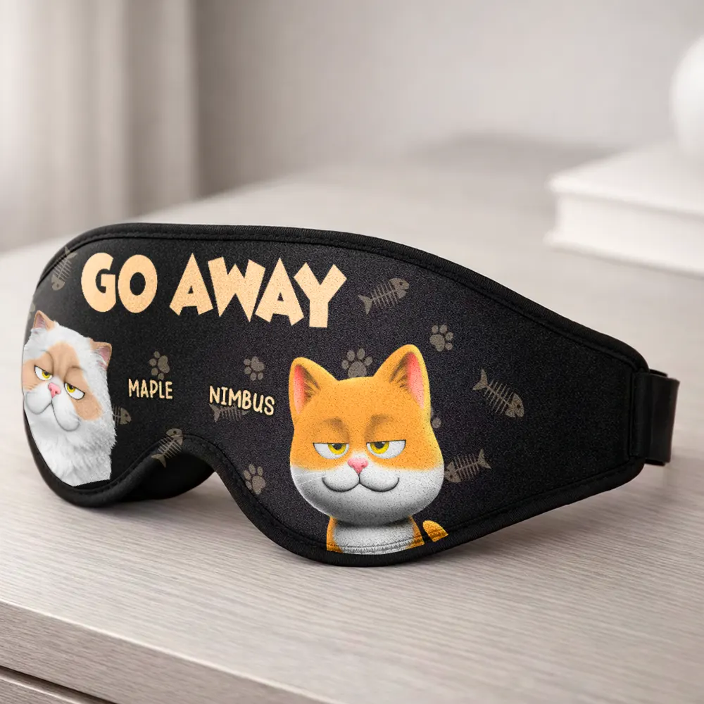 Do Not Disturb Funny Cat - Personalized 3D Sleep Mask - Image 4