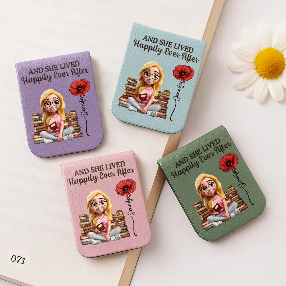 Do Not Disturb I'm Reading Book Lovers - Personalized Leather Magnetic Bookmark - Image 2