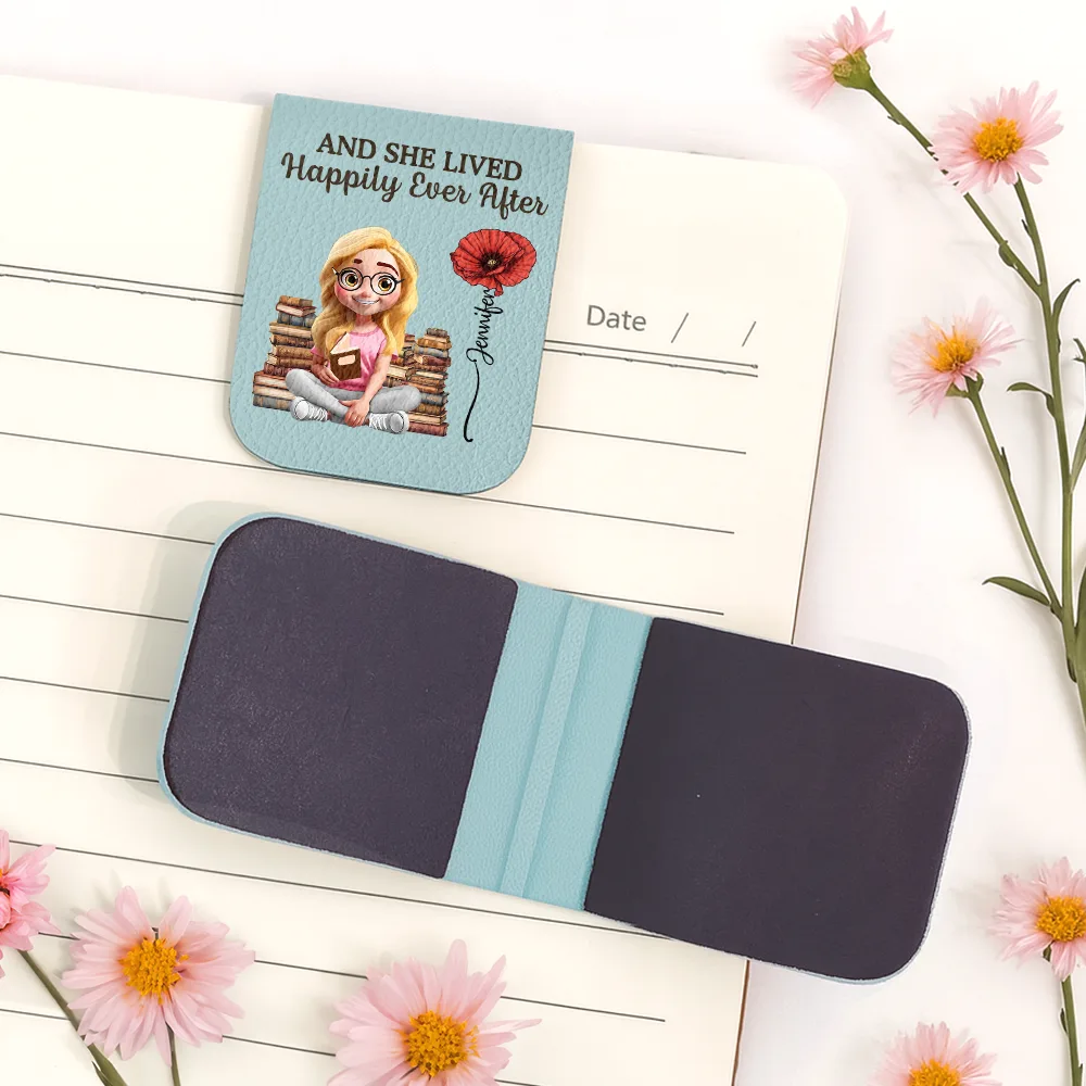 Do Not Disturb I'm Reading Book Lovers - Personalized Leather Magnetic Bookmark - Image 5