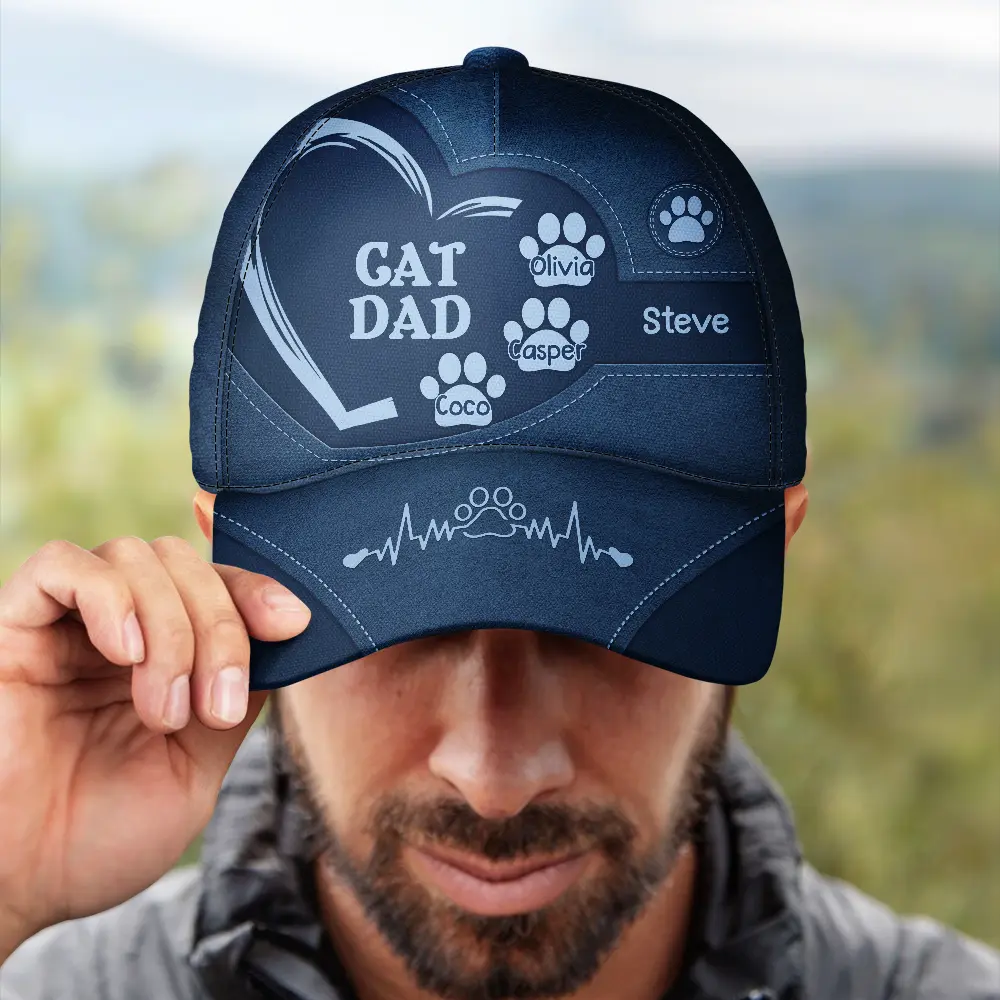 Dog Cat Dad Mom - Personalized Classic Cap - Image 4