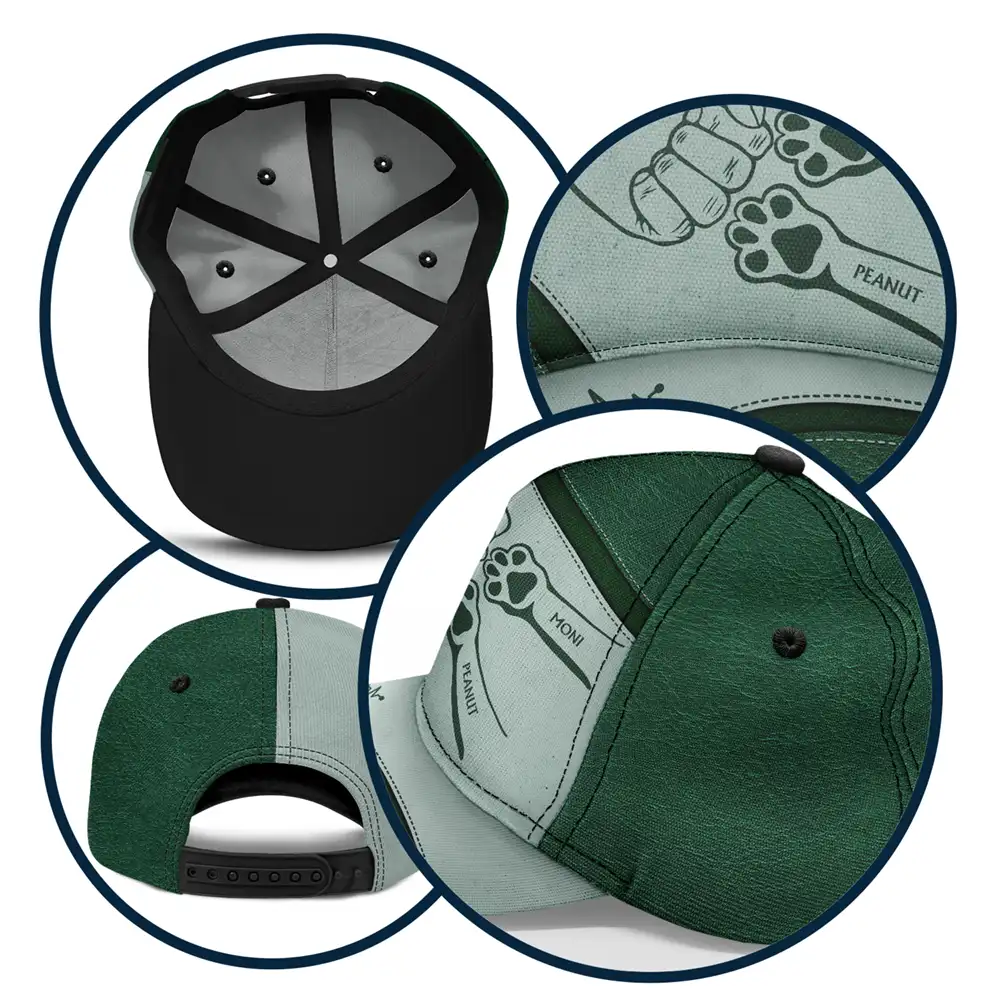 Dog Cat Hand Punch Best Friends For Life - Personalized Classic Cap - Image 6