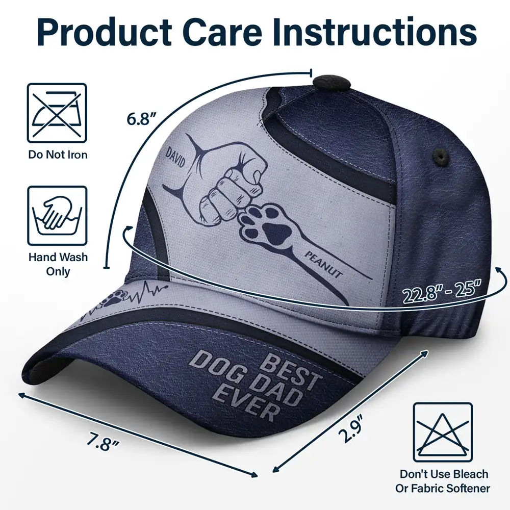 Dog Cat Hand Punch Best Friends For Life - Personalized Classic Cap - Image 7