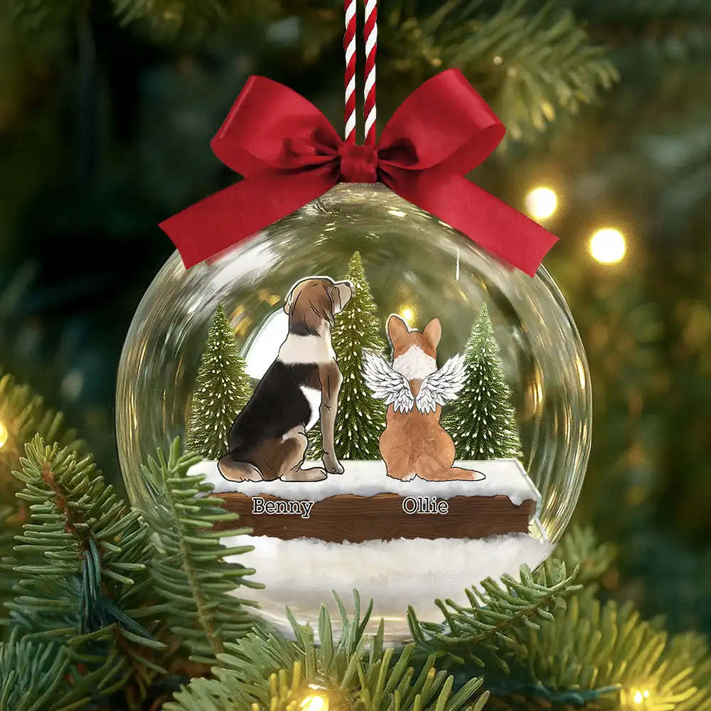 Dog Cat Lovers Always In My Heart - Personalized 3D Acrylic Ball Ornament - Image 3