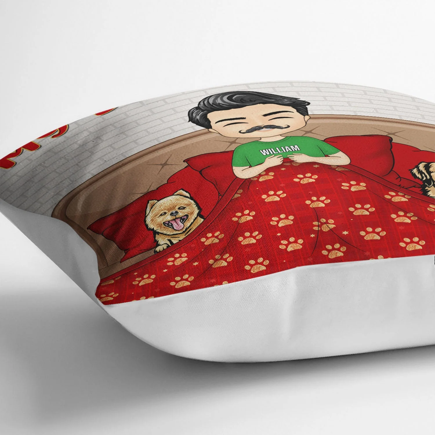Dog Cat Lovers Stay In Bed Cuddle With Pet - Gift For Pet Owners - Personalized Custom Pillow - Image 3