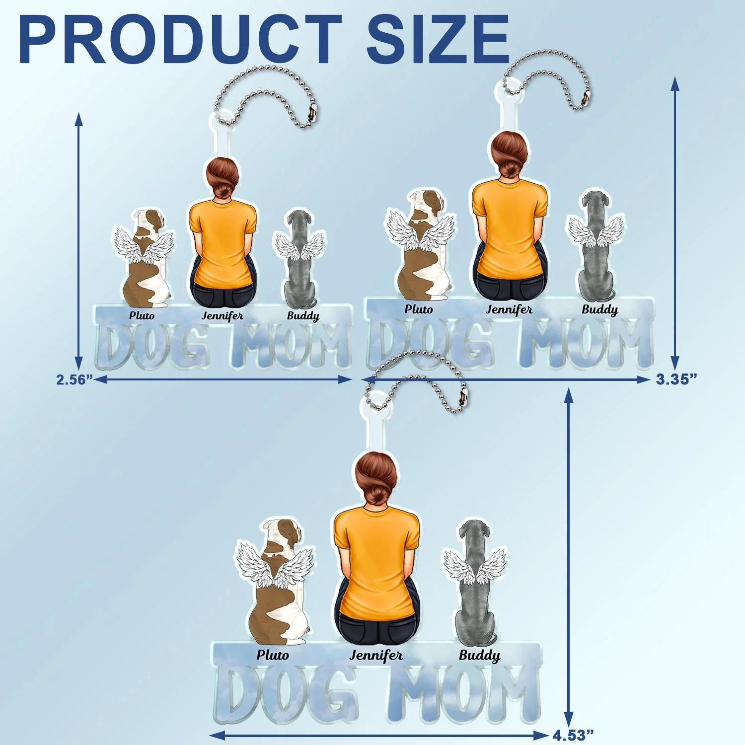Dog Cat Mom Dad - Gift For Pet Lovers - Personalized Acrylic Car Hanger - Image 5