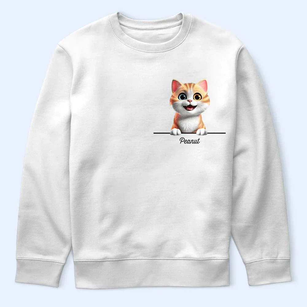 Dog Cat Mom Dad Pet Lover 3D Effect - Personalized T Shirt - Image 2