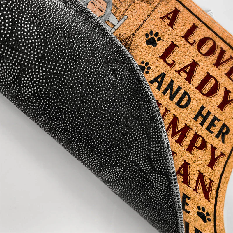 Dog Couple A Lovely Lady And A Grumpy Old Man Live Here - Gift For Dog Lovers - Personalized Custom Doormat - Image 3