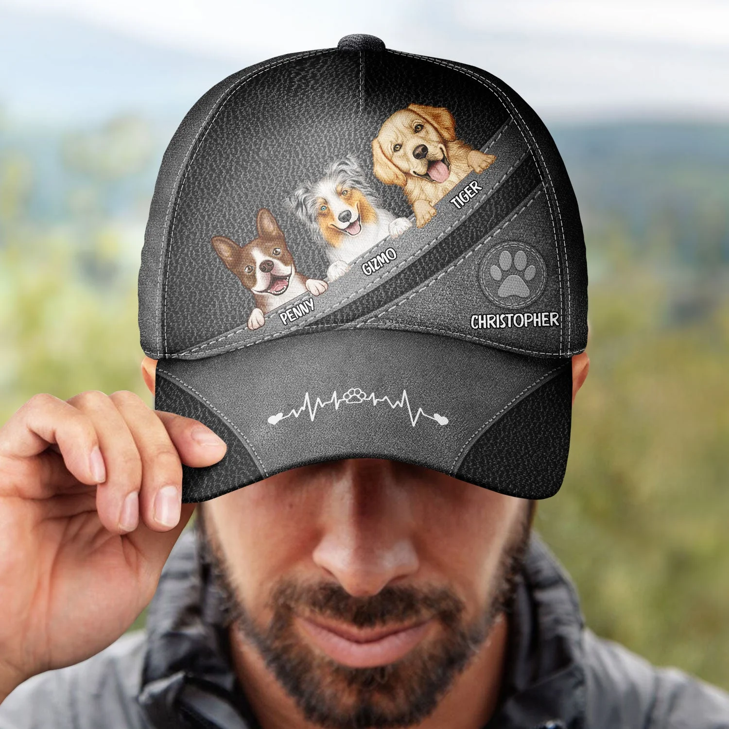 Dog Dad Dog Mom - Personalized Classic Cap - Image 4