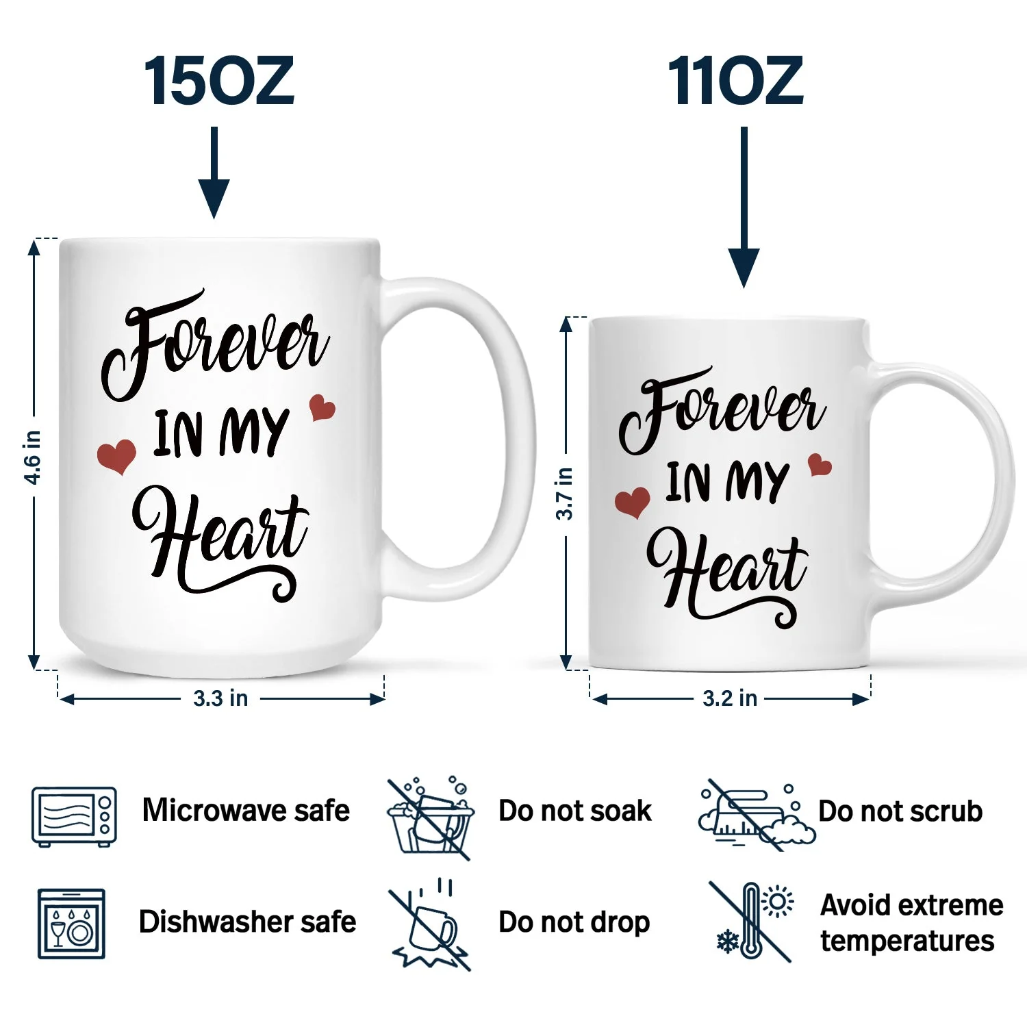 Dog Dad Forever In My Heart - Memorial Gift For Dog Lovers - Personalized Mug - Image 4